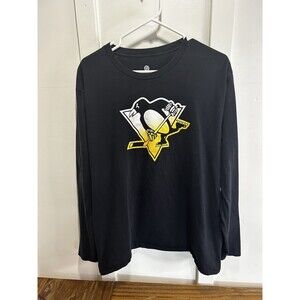 Pittsburgh Penguins NHL Fanatics Black Long Sleeve Shirt Size Large